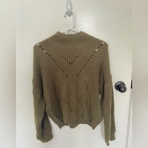 High neck knitted sweater